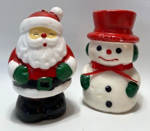 lot 491 image: Pair of Vintage Candles - Snowman and Santa 6
