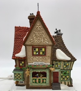 lot 480 image: DEPT 56 Dickens Village Series Nettie Quinn Puppets and Marionettes House
