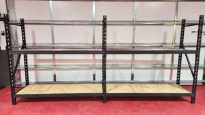 lot 011 image: Heavy-Duty Steel Shelving Unit (Pallet Racking Style) 6H x 12-7W x 24D