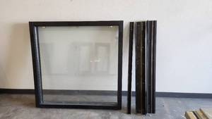 lot 015 image: 48 x 48 Aluminum-Framed Commercial Storefront Window