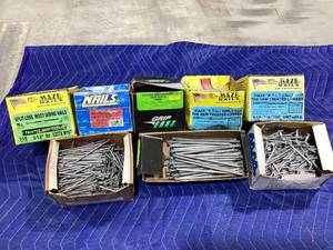 lot 025 image: Miscellaneous Boxes of Galvanized Nails