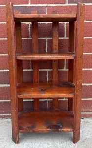 lot 1 image: Vintage Small Handmade Primitive Four Tier Shelf