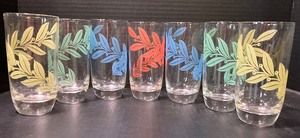 lot 18 image: Seven Retro MCM Glasses with Leaf Design Multi-Color