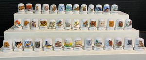 lot 54 image: LOT of Forty Animal Themed Thimbles