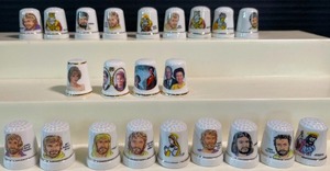 lot 125 image: Twenty-Two Biblical and Royal Family Porcelain Thimbles