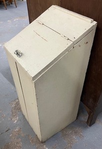 lot 156 image: Vintage Primitive Potato Bin Flour Bin Wooden Bin