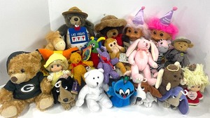 lot 67 image: LARGE lot of Miscellaneous Plush Smokey the Bear, Trolls, Beanie Babies and More
