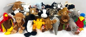 lot 71 image: Large Lot of TY Beanie Babies Plush lot of 21