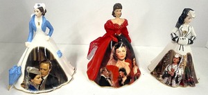 lot 91 image: The Bradford Exchange Gone with the Wind Dress Collection Porcelain Figurines