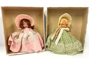 lot 95 image: Vintage Lot of 2 Bisque Nancy Ann Storybook Dolls Seasons Series Summer