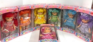 lot 101 image: 1990 Cititoys Colorful Kids Rainbow Colored Dolls in Boxes