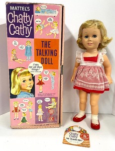 lot 150 image: Vintage Mattel Chatty Cathy 1959 with Original Box and Clothing