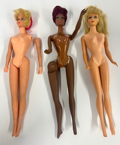 lot 130 image: Vintage 1969-71 Talking Julia Barbie and 1972 Busy Talking Barbie and Mod Era Rooted Eyelashes Barbie