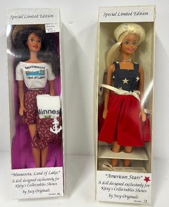 lot 138 image: Lot of 2 Jacy Originals Barbie Dolls designed Exclusively for Kittys Collectable Shows Minnesota Doll and American Starr Doll