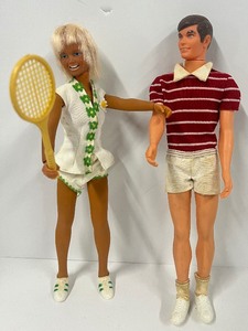lot 131 image: 1974 Kenner Dusty Doll and 1974-75 Free Moving Ken Doll