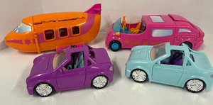 lot 158 image: Early 2000s Mattel Polly Pocket Limousine Convertible, Plane and Cars