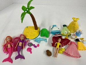 lot 159 image: 2004 Barbie Fairytopia Petal Pixie Mermaids, Princess Polly Pocket and Clothing, Happy Meal Figurines