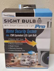 lot 22 image: Sight Bulb Pro   NEW (1) WiFi Smart Camera & Light  650 - 700 Lumen  Microphone & Speaker
