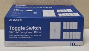 lot 25 image: ELEGRP   NEW  Toggle Switch Wall Plates - 10 Pack