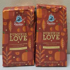 lot 33 image: (2) Caribou Coffee  Pumpkin Love - A Pumpkin Flavored Coffee - Medium Roast  Ground - 11 oz Bags