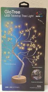 lot 29 image: Glo Tree   NEW LED Tabletop Tree Light - Aura LED