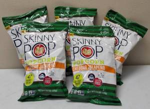 lot 51 image: Skinny Pop Popcorn  (5) Cheddar Jalapeno - 4.4 OZ Bags