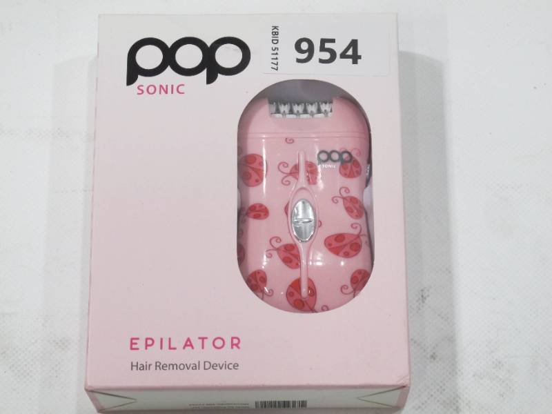 lot 954 image: Pop Sonic Rechargeable Epilator Hair Removal Device Pink Ladybug
