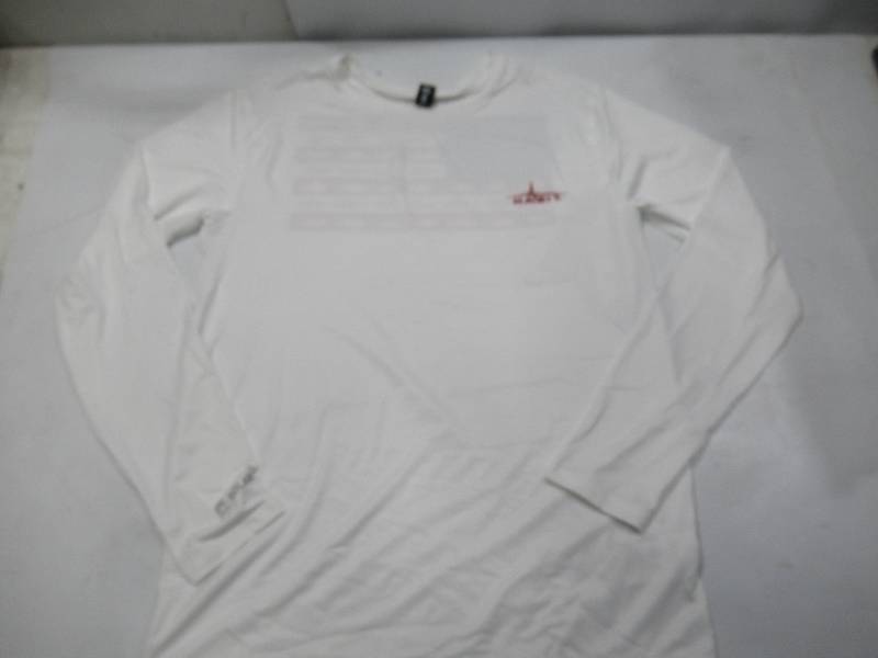 lot 439 image: NEW Habit Mens Solar Factor Quick Dry Cooling Broadside Basin Long Sleeve Graphic Tee - Cool White - XL