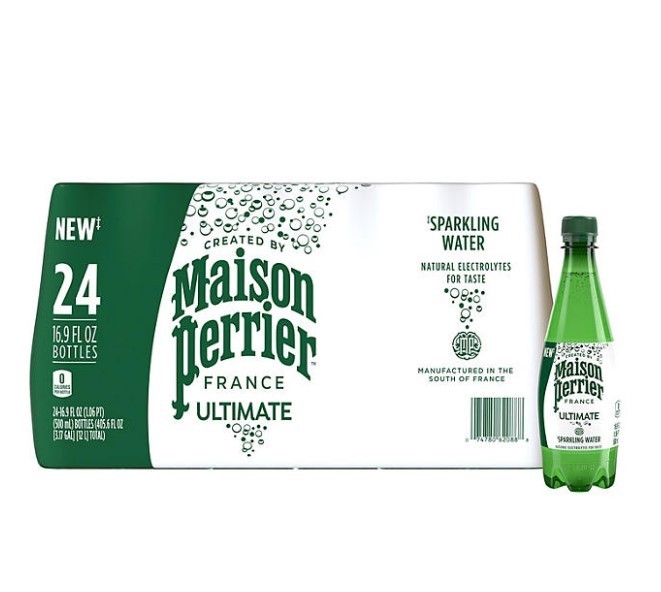 lot 393 image: NEW Maison Perrier Sparkling Water 16.9 fl. oz., 24 pk.
