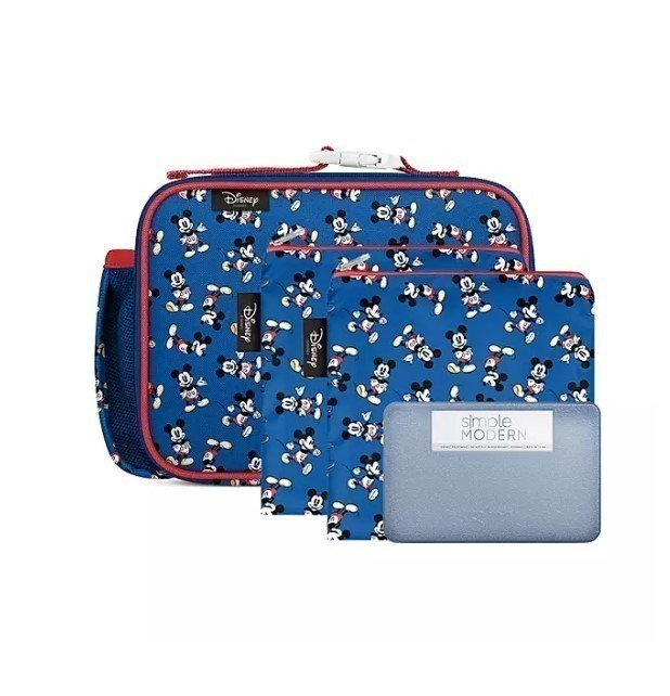 lot 399 image: NEW Simple Modern Disney Hadley Lunchbox 2.0, 4-Piece Set - Mickey