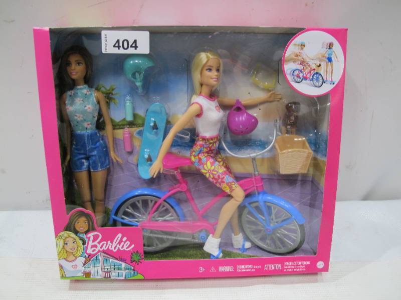 lot 304 image: NEW Barbie Country Outdoor Bicycle Playset