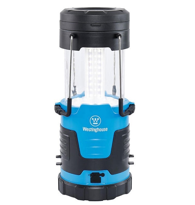 lot 300 image: Westinghouse Collapsible Solar Powered LED Lantern - Blue