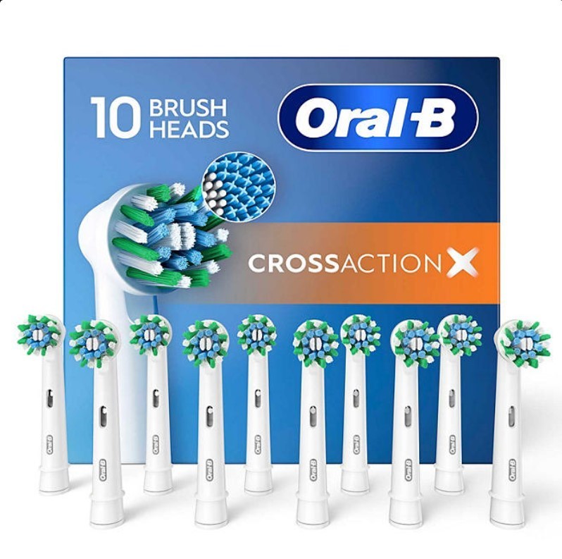 lot 301 image: Oral-B CrossAction Electric Toothbrush Replacement Brush Heads, 10 ct.
