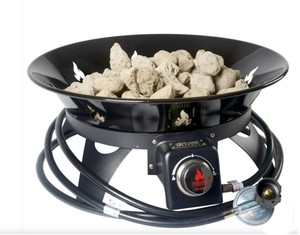 lot 97 image: Outland Propane Fire Pit with Cover - USED