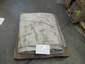lot 119 image: NEW Vinyl Tarp - 30 x 50  White Vinyl tarp - 20 oz. Heavyweight Heavy Duty - Dirty