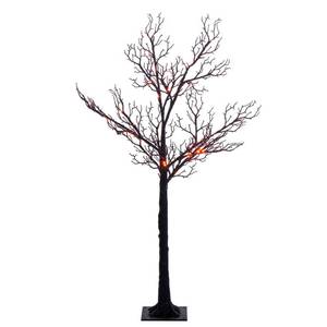 lot 165 image: Vickerman 4-ft Pre-lit Black Artificial Christmas Tree with Multicolor LED Lights - X231041LED