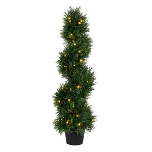 lot 174 image: Vickerman 3 Artificial Potted Green Cedar Spiral Tree - TP170536LED