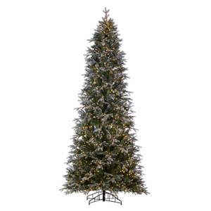 lot 176 image: Vickerman 9 x 50 Frosted Douglas Fir Artificial Pre-Lit Christmas Tree, Warm White 3mm LED Lights - K224583LED