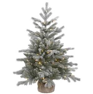 lot 190 image: Vickerman 36 Frosted Sable Pine Artificial Christmas Tree, Warm White Dura-Lit LED Lights - A156631LED