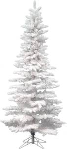 lot 195 image: Vickerman Spruce Flocked White on White Christmas Tree, 7.5-Feet x 40 inch - A893575