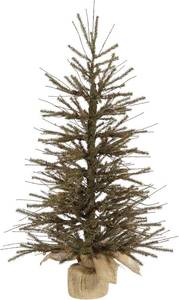 lot 203 image: Vickerman 36 Vienna Twig Artificial Christmas Tree Unlit with Decorative Burlap Base - B167635