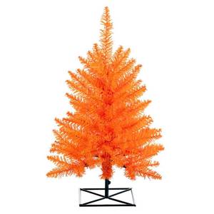 lot 183 image: Vickerman 3 x 25 Orange Fir Artificial Christmas Tree featuring 234 PVC tips - K162330