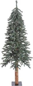 lot 185 image: Vickerman 5x 25 Natural Bark Unlit Alpine Artificial Christmas Tree with 475PVC Tips - B907350