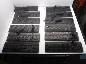 lot 11 image: Dell Wired USB Keyboard  Approximately 12 Keyboards 