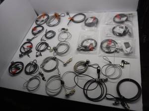 lot 27 image: Laptop Cable Locks With & Without Key  Approximately 26 Laptop Cable Locks 