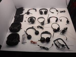 lot 29 image: Both Wired & Wireless Headsets  Approximately 14 Headsets 