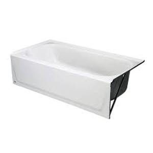 lot 2 image: Bootz Industries Maui 60 in. x 30 in. Soaking Bathtub with Right Drain in White Customer Returns See Pictures