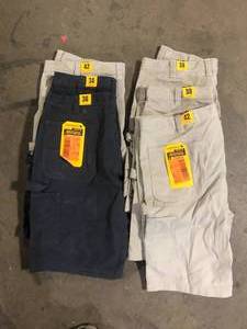 lot 6 image: Lot of Assorted Mens Work Shorts Various Sizes and Models  Customer Returns See Pictures