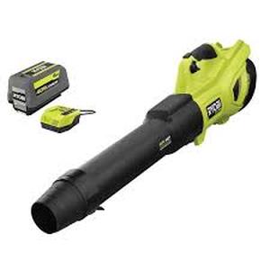 lot 10 image: RYOBI 40V HP Brushless Whisper Series 160 MPH 650 CFM Cordless Battery Leaf Blower with 6.0 Ah Battery and Charger      Customer Returns See Pictures