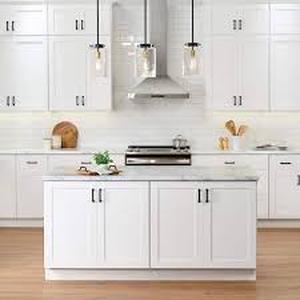 lot 33 image: Hampton Bay Avondale 24 in. W x 84 in. H Refrigerator End Panel in Alpine White   Customer Returns See Pictures